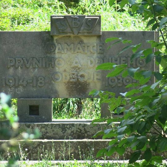 Pomník 1. a 2.odboje u školy v Železnici