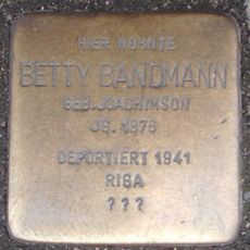 Stolperstein dedicated to Betty Bandmann