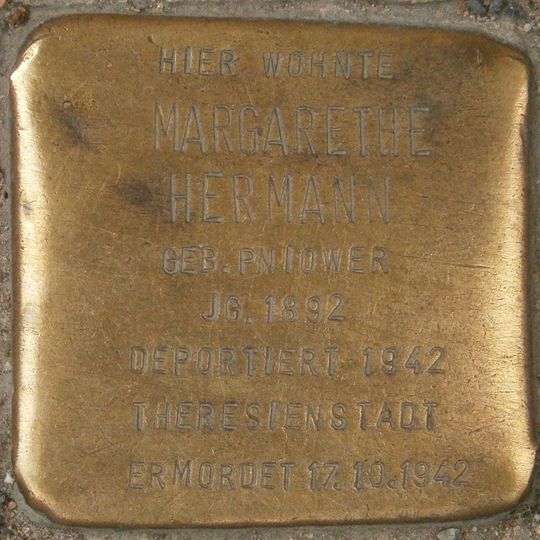 Stolperstein en memoria de Margarethe Hermann