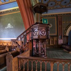 Pulpit of Lutheran church in Jaunpiebalga