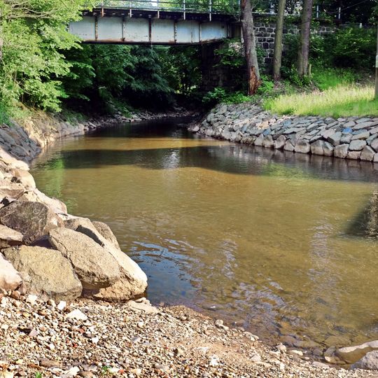 Most trati Vojkovice - Kyselka přes Bystřici u Hradiště