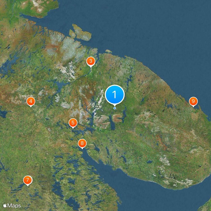 Obwód murmański Mapa