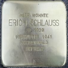 Stolperstein dedicated to Erich Schlauss