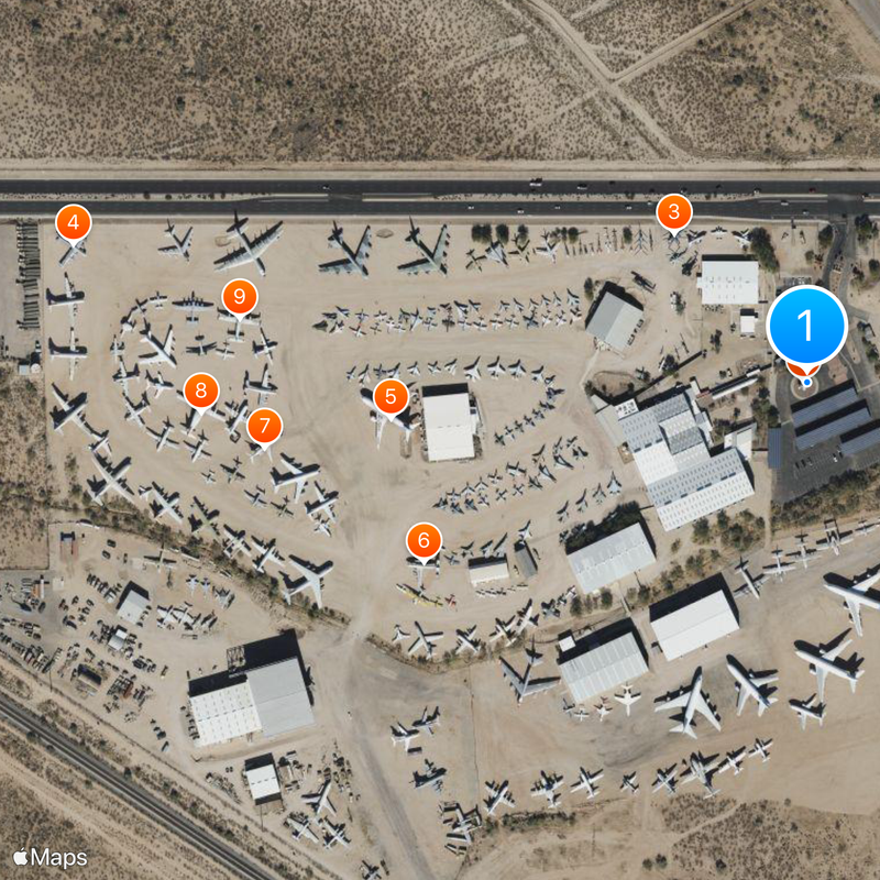 Pima Air & Space Museum Mapa