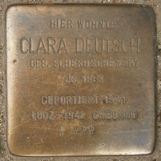 Stolperstein dedicated to Clara Deutsch