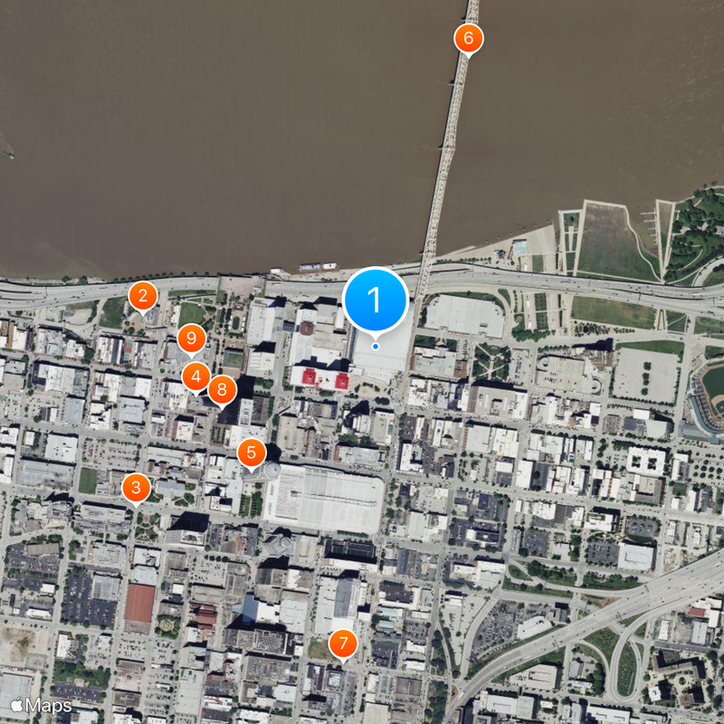 KFC Yum! Center Map