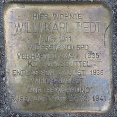 Stolperstein en memoria de Willi Karl Tiedt