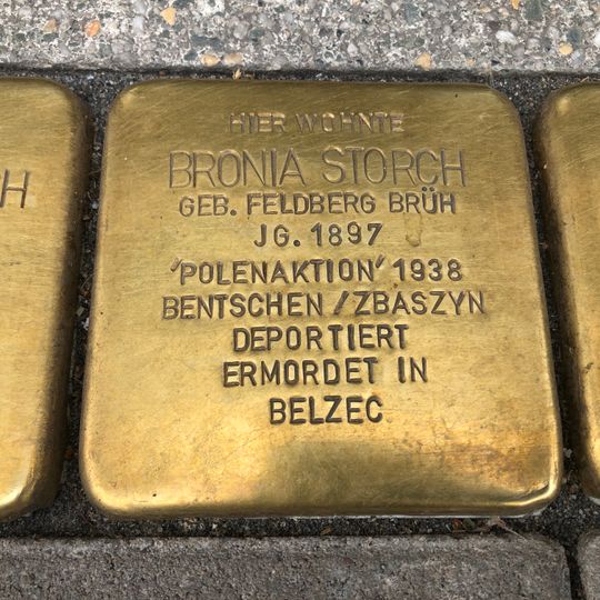 Stolperstein em memória de Bronia Storch