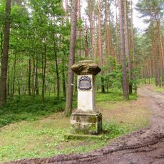 Kříž u Sosnové v lese na rozcestí