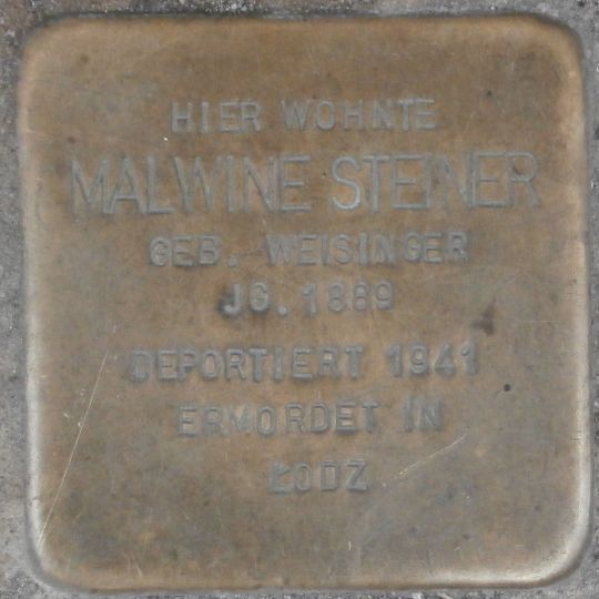 Stolperstein à la mémoire de Malwine Steiner