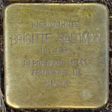 Stolperstein à la mémoire de Brigitte Salomon