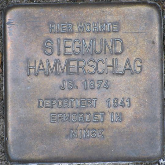 Stolperstein dedicated to Siegmund Hammerschlag
