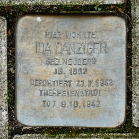 Stolperstein en memoria de Ida Danziger