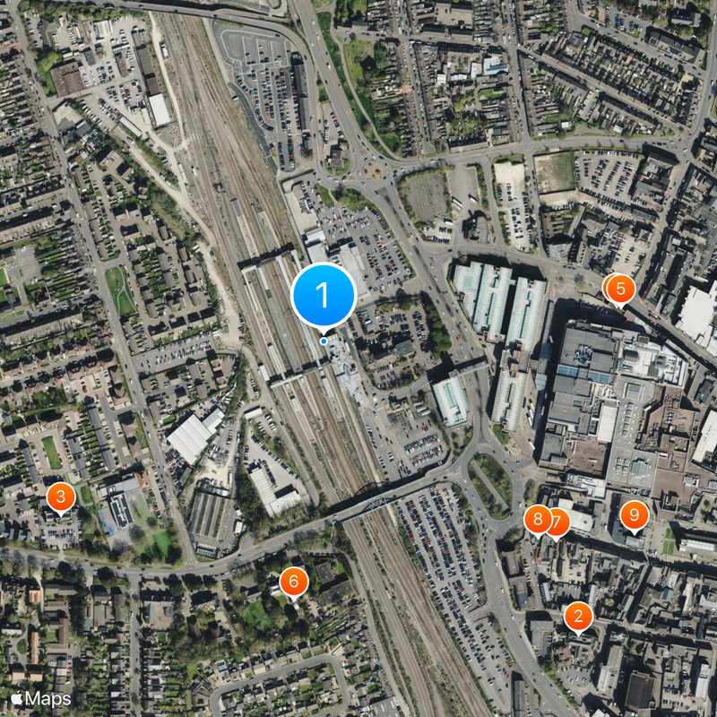 Peterborough railway station Map