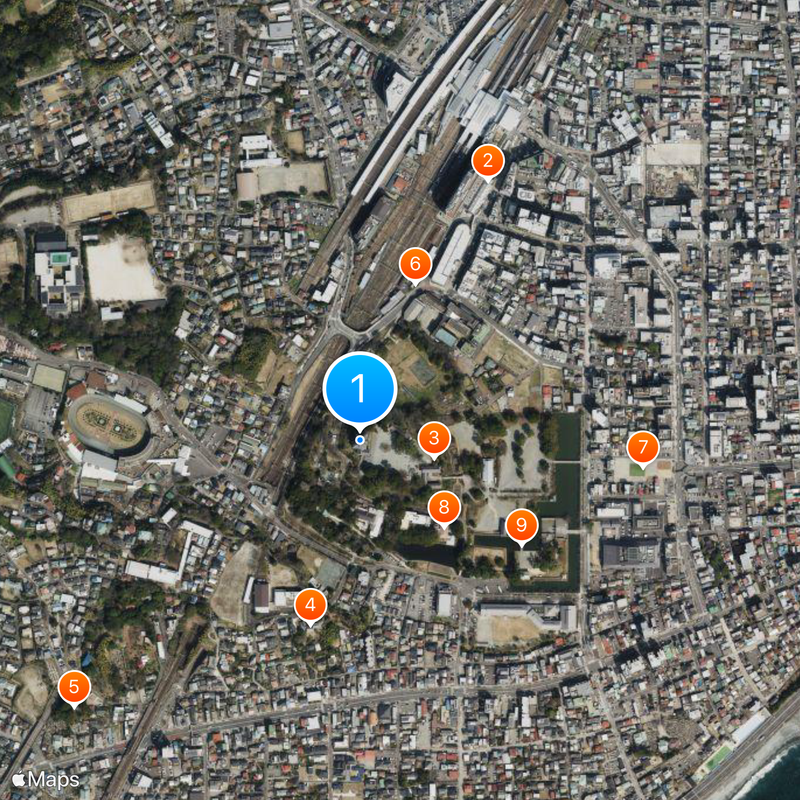 Odawara Castle Kaart