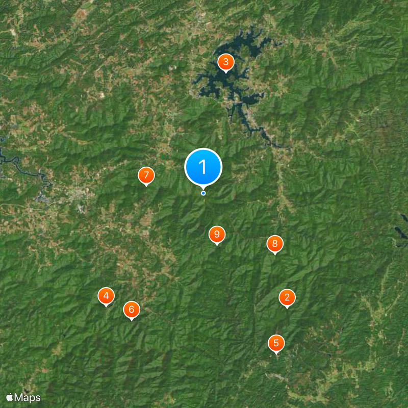 Brasstown Bald Karte