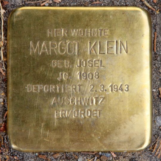 Stolperstein en memoria de Margot Klein