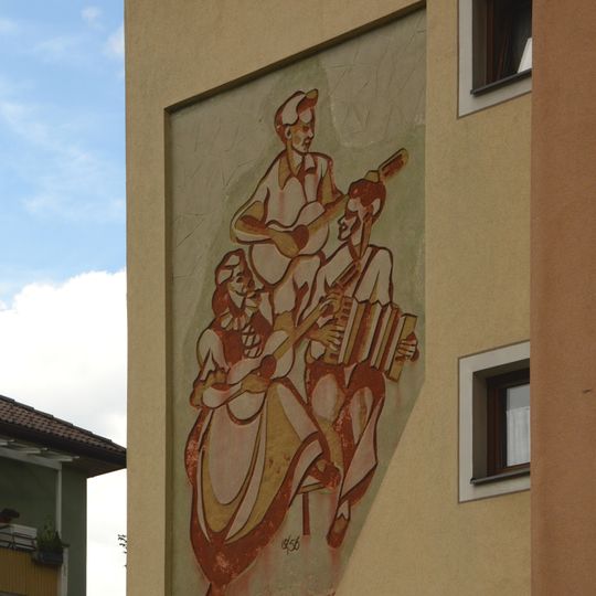 Fassadengestaltung Drei Musikanten