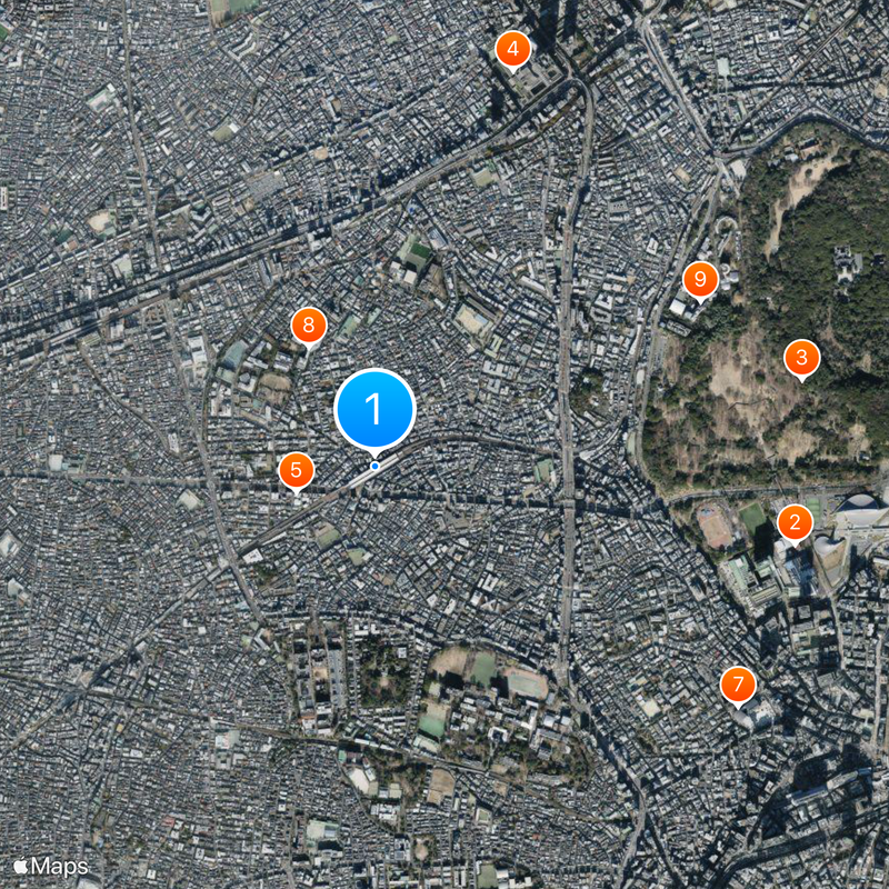 Yoyogi-Uehara Station Map