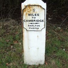Milepost, Cambridge Road, opp. Mullard Radio Astronomy Laboratory