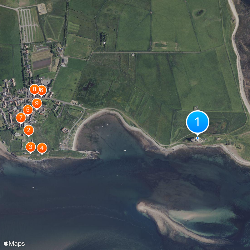 Château de Lindisfarne Carte