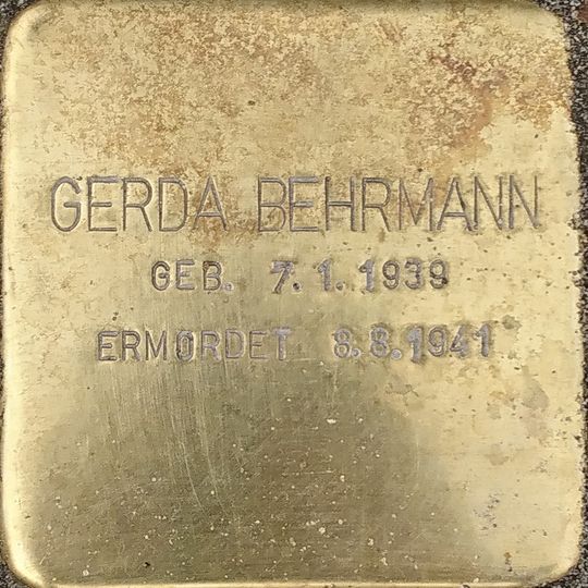 Stolperstein à la mémoire de Gerda Behrmann