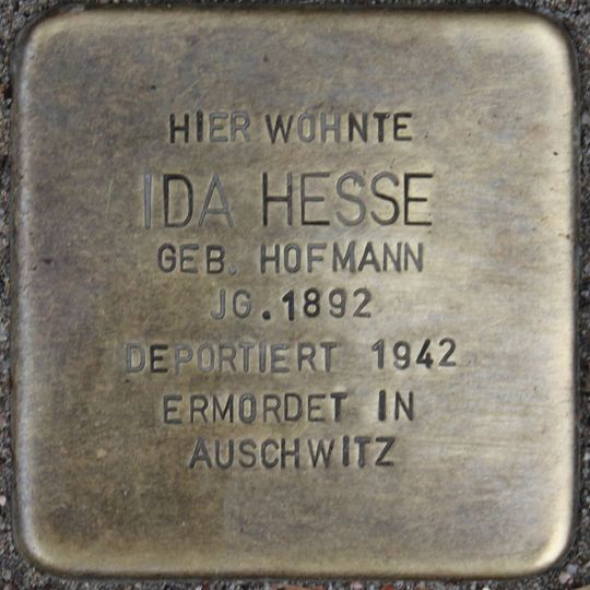 Stolperstein à la mémoire d’Ida Hesse