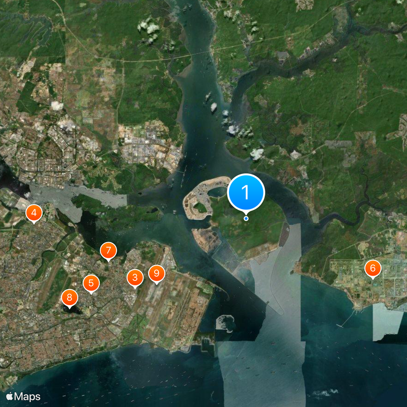 Pulau Tekong Map