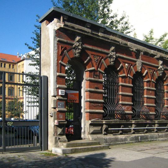 Masken und Postzeichen Köpenicker Straße 122