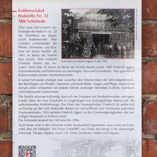 GLIEM Tafel 82 Hofstelle Nr. 22 Alte Schmiede