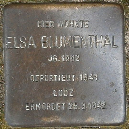 Stolperstein en memoria de Elsa Blumenthal