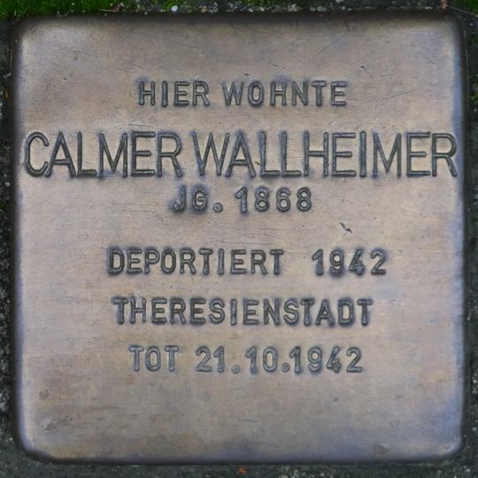 Stolperstein dedicated to Calmer Wallheimer