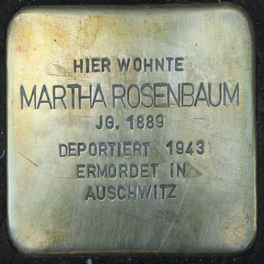 Stolperstein en memoria de Martha Rosenbaum