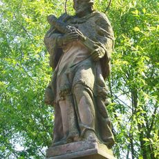 Statue of John of Nepomuk on the bridge in Libštát
