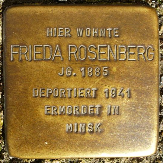 Stolperstein à la mémoire de Frieda Rosenberg