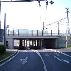 Východní železniční most přes ulici Předmostí v Ústí nad Labem