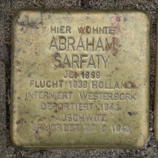 Stolperstein für Abraham Sarfaty