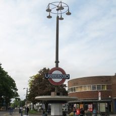Station pylons to north and south of Southgate Station