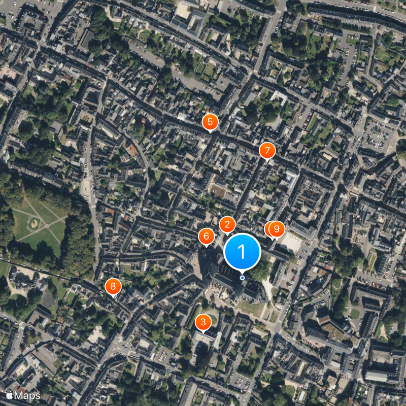 Bayeux Cathedral Map