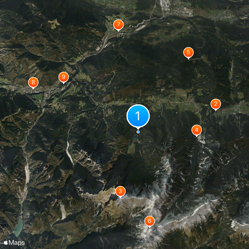 Laghi di Fusine Karte