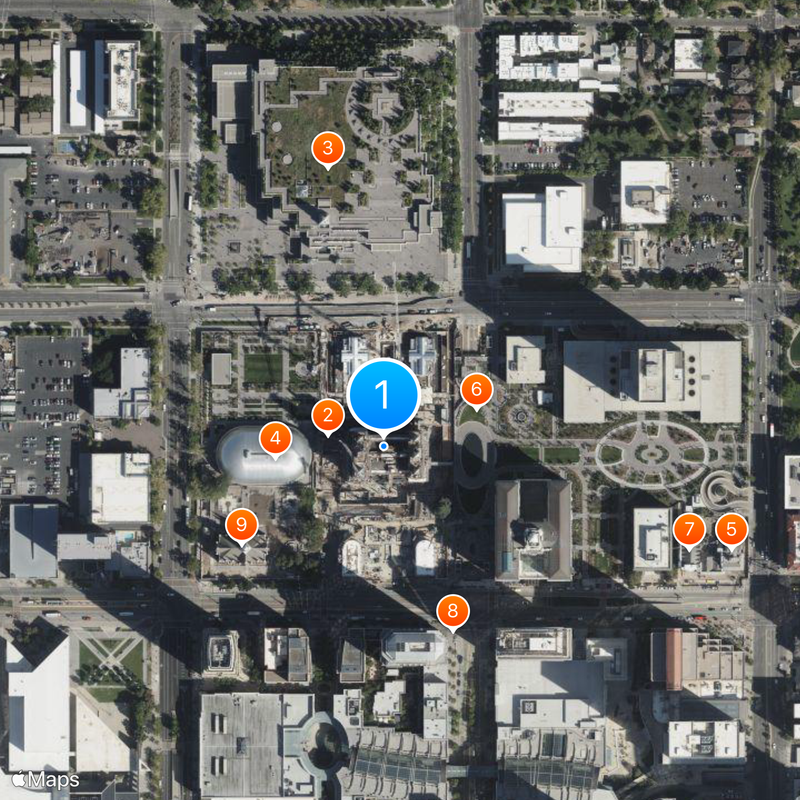 Salt Lake Temple Kaart