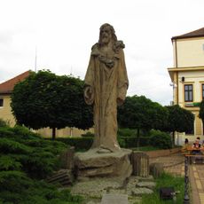 Statue of Jan Hus in Bohušovice nad Ohří