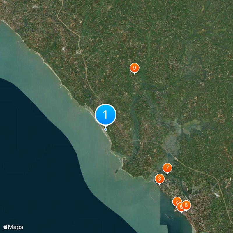 Muzhappilangad Beach Mapa