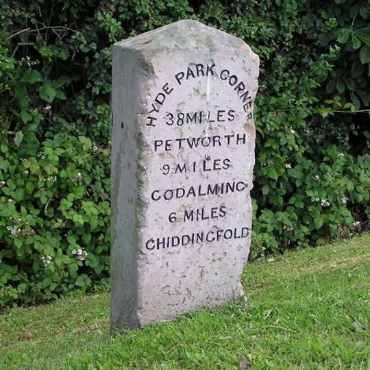 Mile Post At National Grid Reference 9611 3554