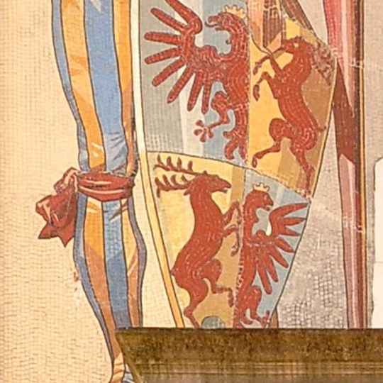 Supporter with the coat of arms of the von Scherrer auf Castell