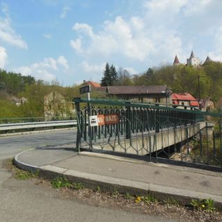 Bridge of the road 227 over the Rakovnický potok in Křivoklát