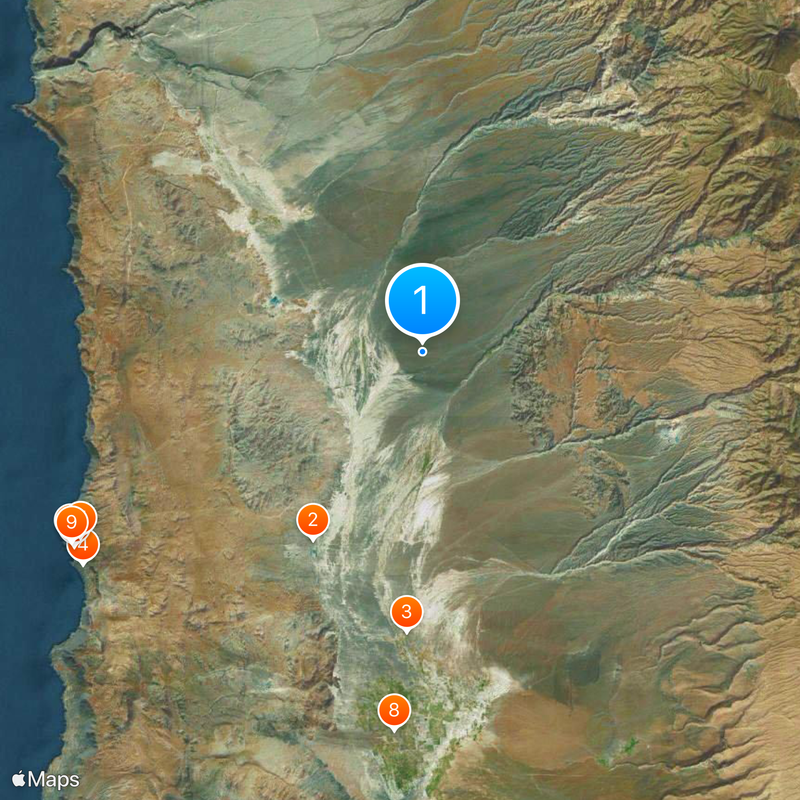 Riese von Atacama Karte