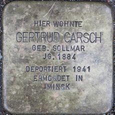 Stolperstein em memória de Gertrud Carsch