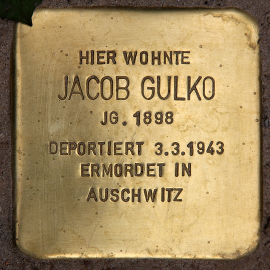 Stolperstein en memoria de Jacob Gulko