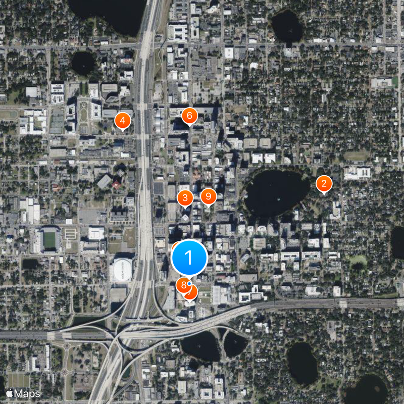 Downtown Orlando Map